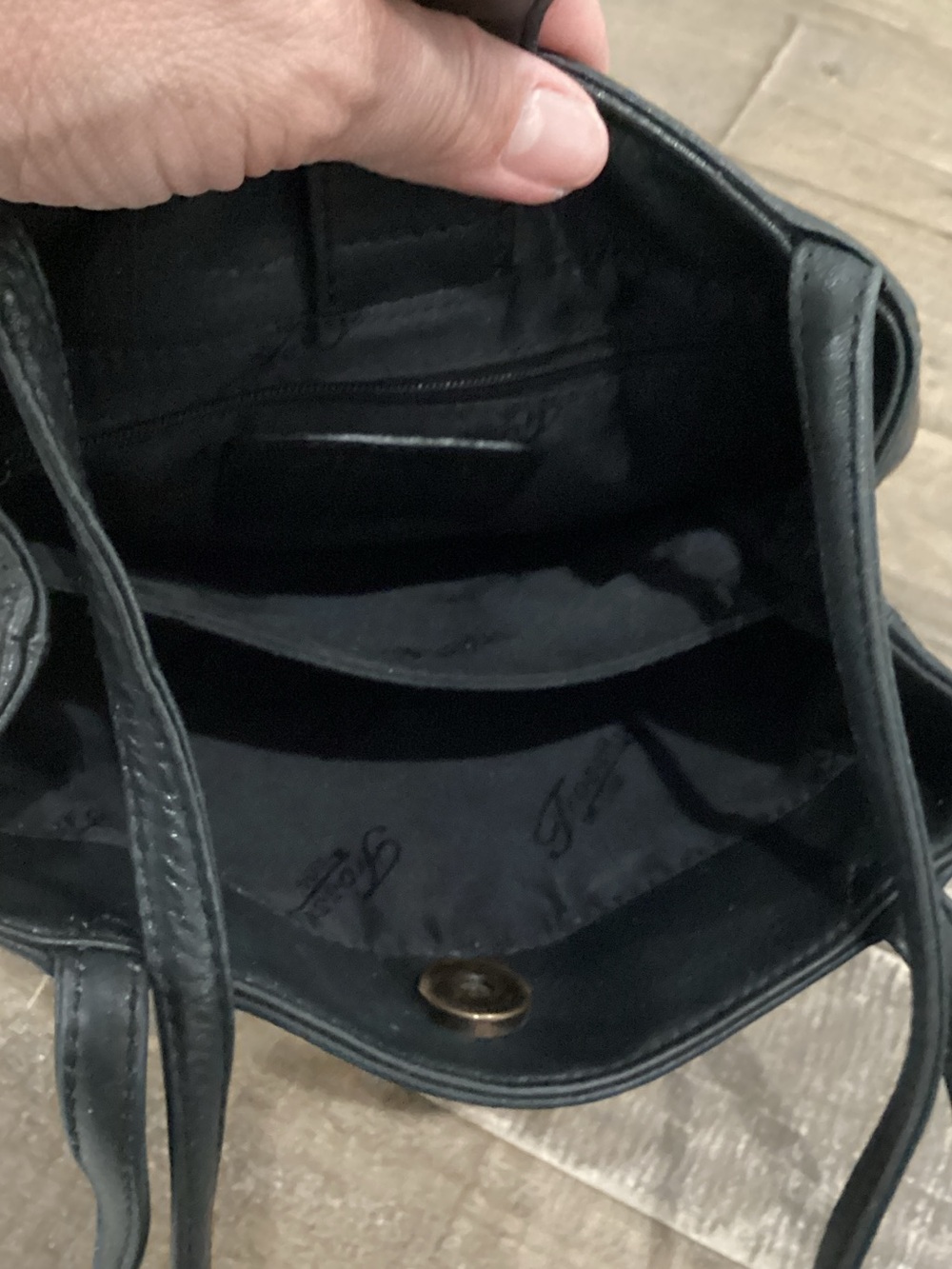 Fossil Black Leather Crossbody Shoulder Bag - Picture 5 of 7